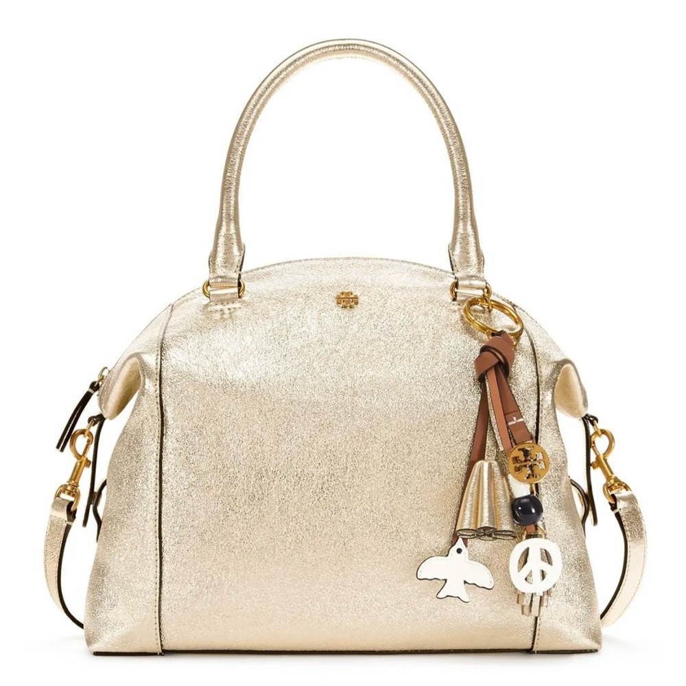 Tory Burch Gold Handbag with Charms NWT